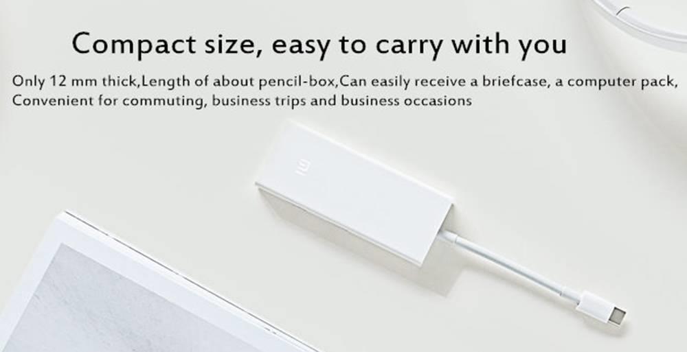 Xiaomi ZJQ02TM Type-C to Mini Displayport Multifunctional Adapter 4K HD Smart Charge - White
