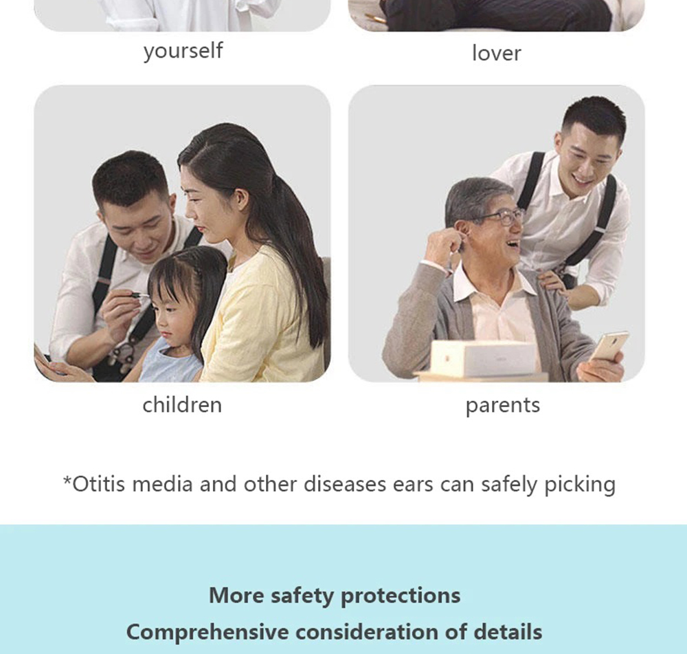 Bebird T5 Smart Visual Ear Picker 200W High Precision Endoscope IP67 Waterproof Mirror APP Connection Temperature Controllable Chargeable 250mAh Battery - Black