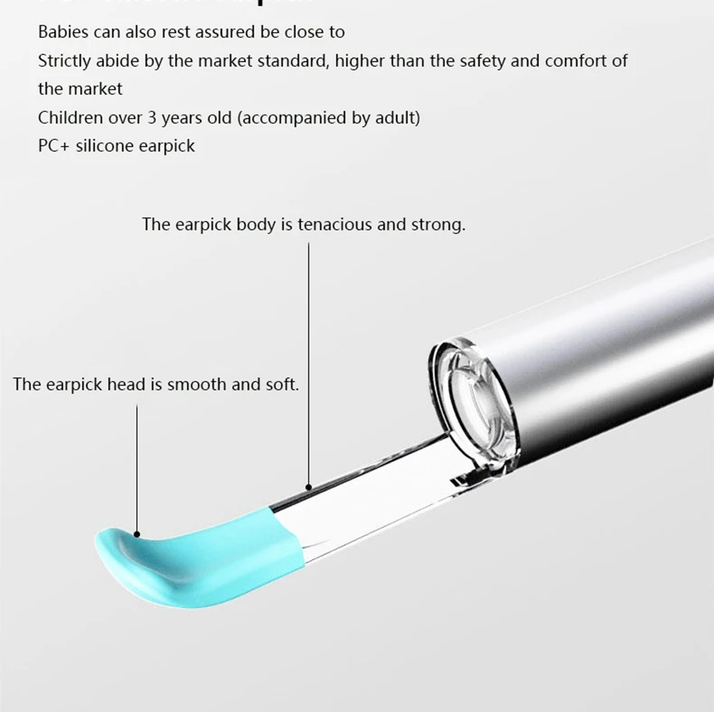 Bebird T5 Smart Visual Ear Picker 200W High Precision Endoscope IP67 Waterproof Mirror APP Connection Temperature Controllable Chargeable 250mAh Battery - Black