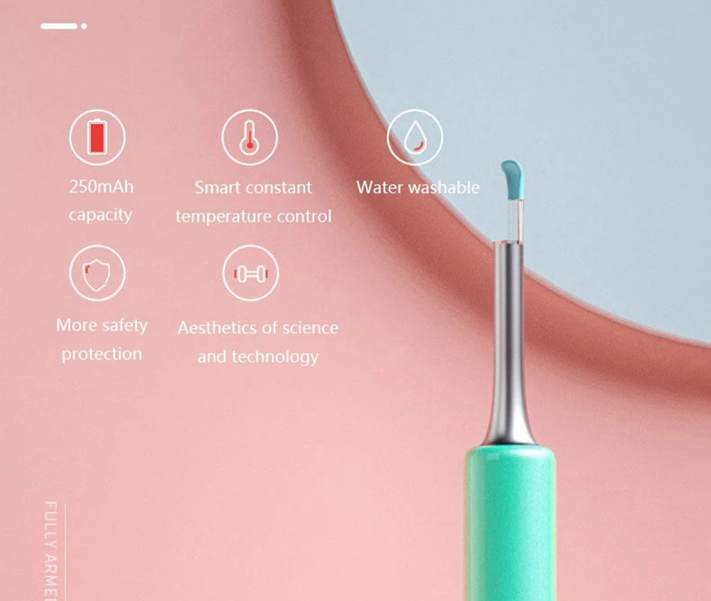 Bebird T5 Smart Visual Ear Picker 200W High Precision Endoscope IP67 Waterproof Mirror APP Connection Temperature Controllable Chargeable 250mAh Battery - Black