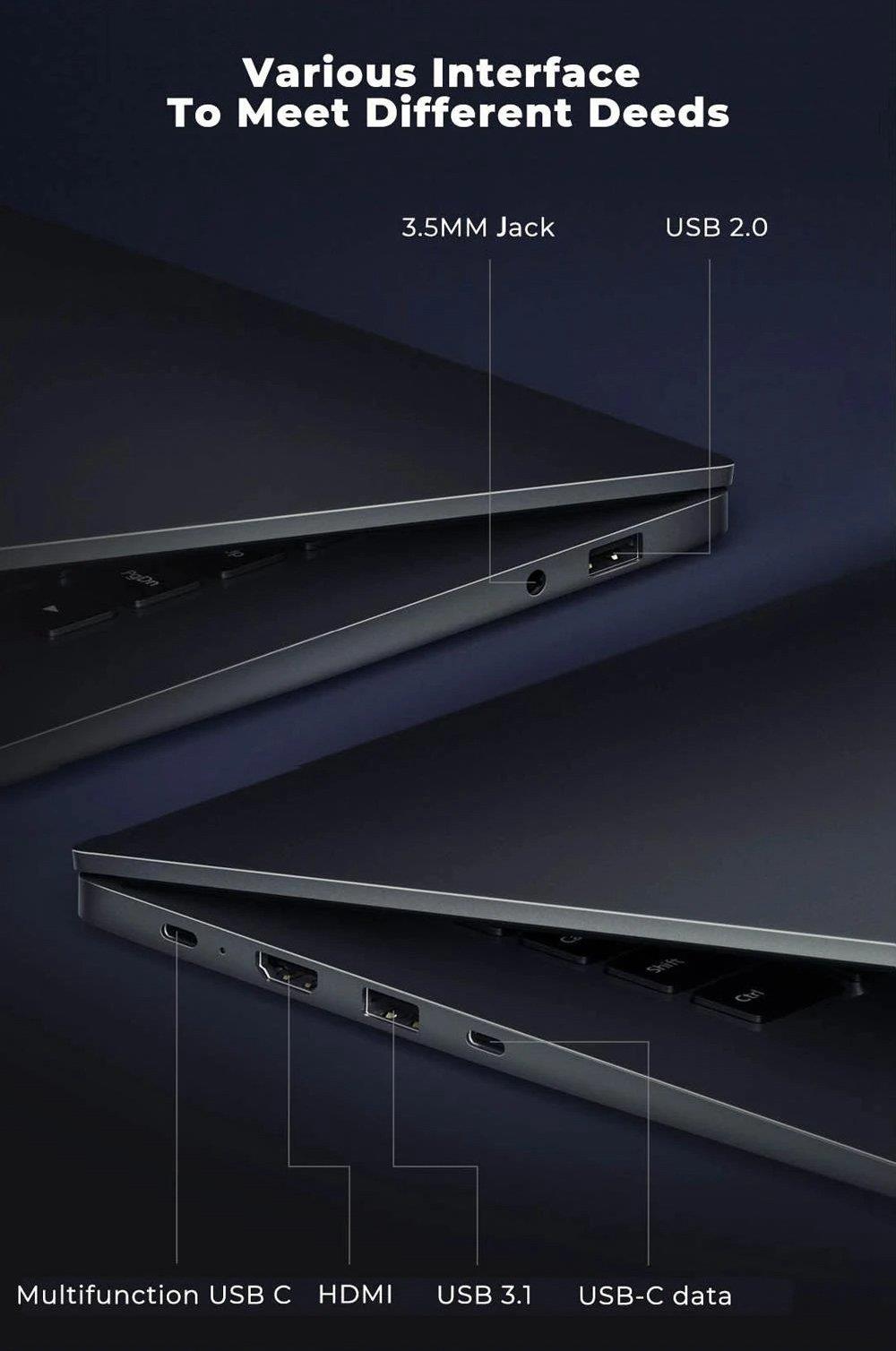 Xiaomi Redmibook 16 Ryzen Edition Laptop AMD Ryzen 5 4500U 16.1 Inch 1920 x 1080 FHD Screen Windows 10 8GB DDR4 512GB SSD Full Size Keyboard CN Version - Gray
