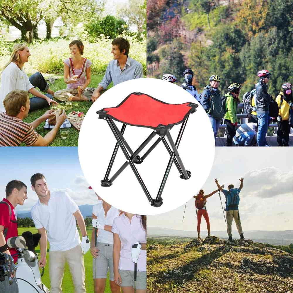 Outdoor Portable Multifunctional Folding Refrigerator Cooling Function Insulation With Two Stools For Picnic Hiking - Red