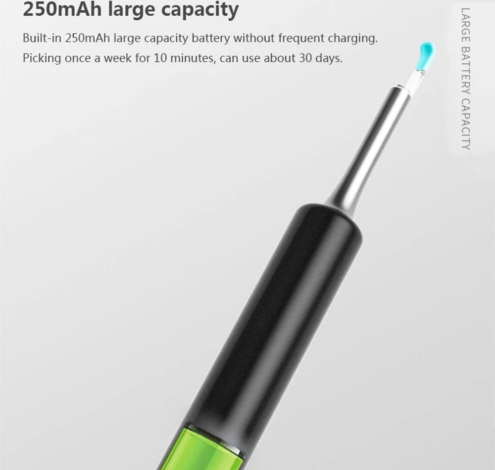Bebird T5 Smart Visual Ear Picker 200W High Precision Endoscope IP67 Waterproof Mirror APP Connection Temperature Controllable Chargeable 250mAh Battery - Black