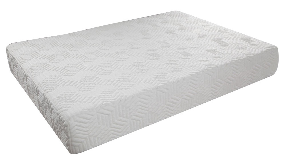 10 Inch 4-layer Silica Gel Memory Foam Mattress Ventilation Cool Comfortable With 2 Large Pillows - White