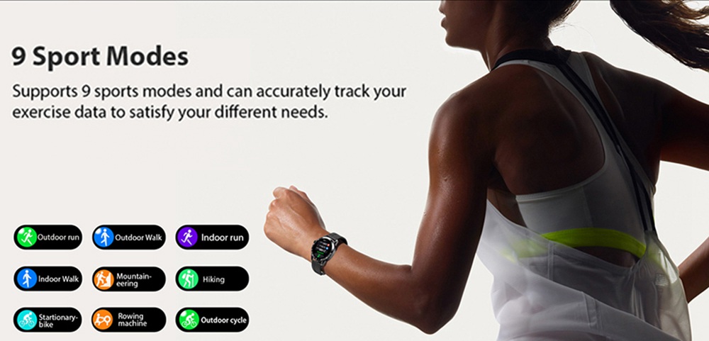 Blackview X1 Smart Watch 5ATM Waterproof Heart Rate Monitor Multi-sports Modes - Silver