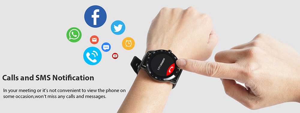 Blackview X1 Smart Watch 5ATM Waterproof Heart Rate Monitor Multi-sports Modes - Silver