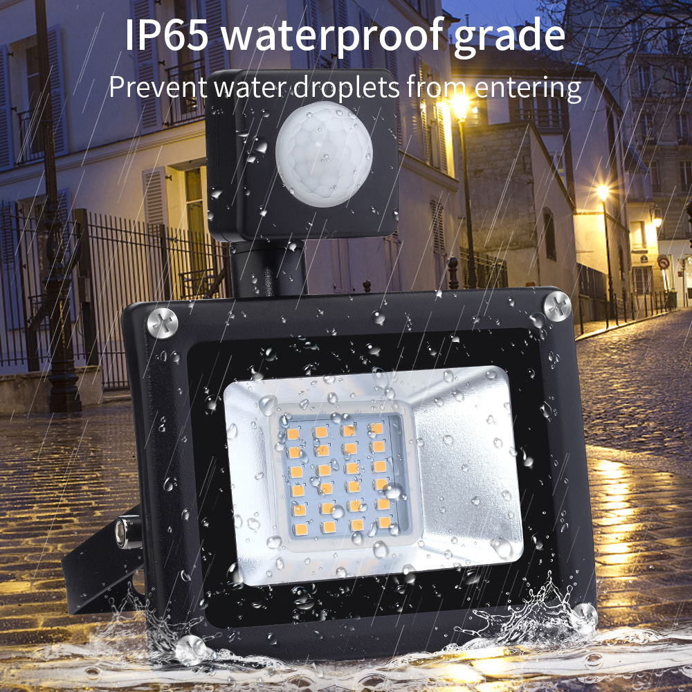 20W 1600 Lumens Outdoor LED Spotlight IP65 Waterproof With Sensor Dust-proof Shockproof Explosion-proof For Truck Jeep Tractor Boat - Warm White