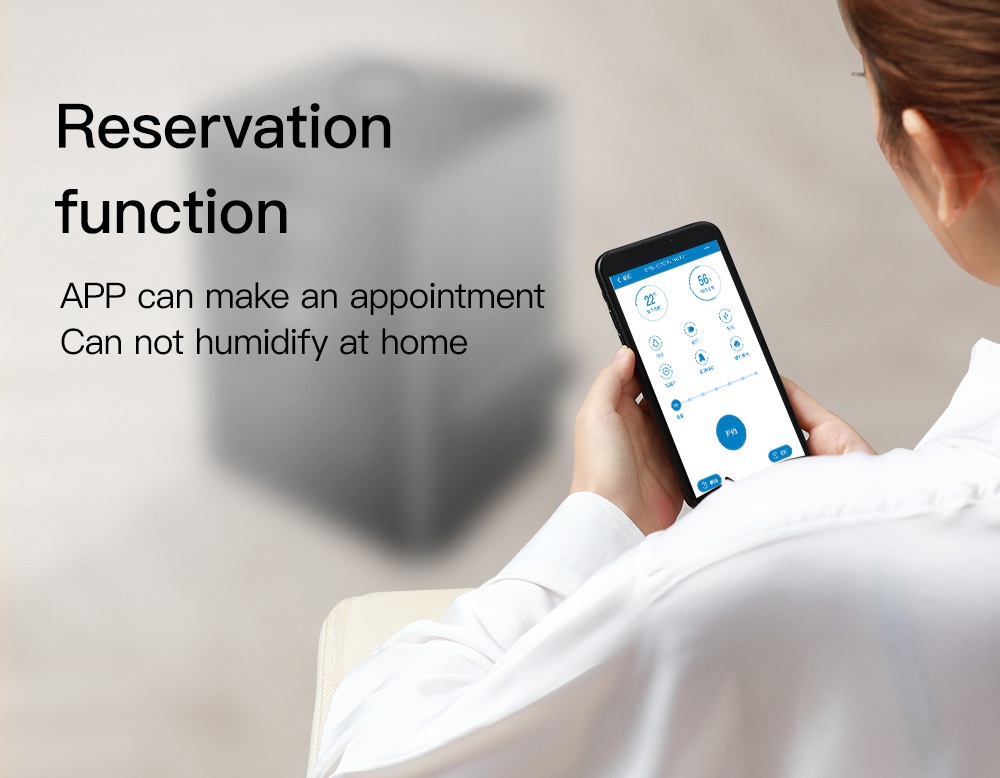 Proscenic 808C Smart Air Humidifiers LED Display App Alexa Google Voice Control 5.3L Large Capacity Warm and Cool Mist Customized Humidity Levels Mist Adjustment for Home Bedroom Office - Black