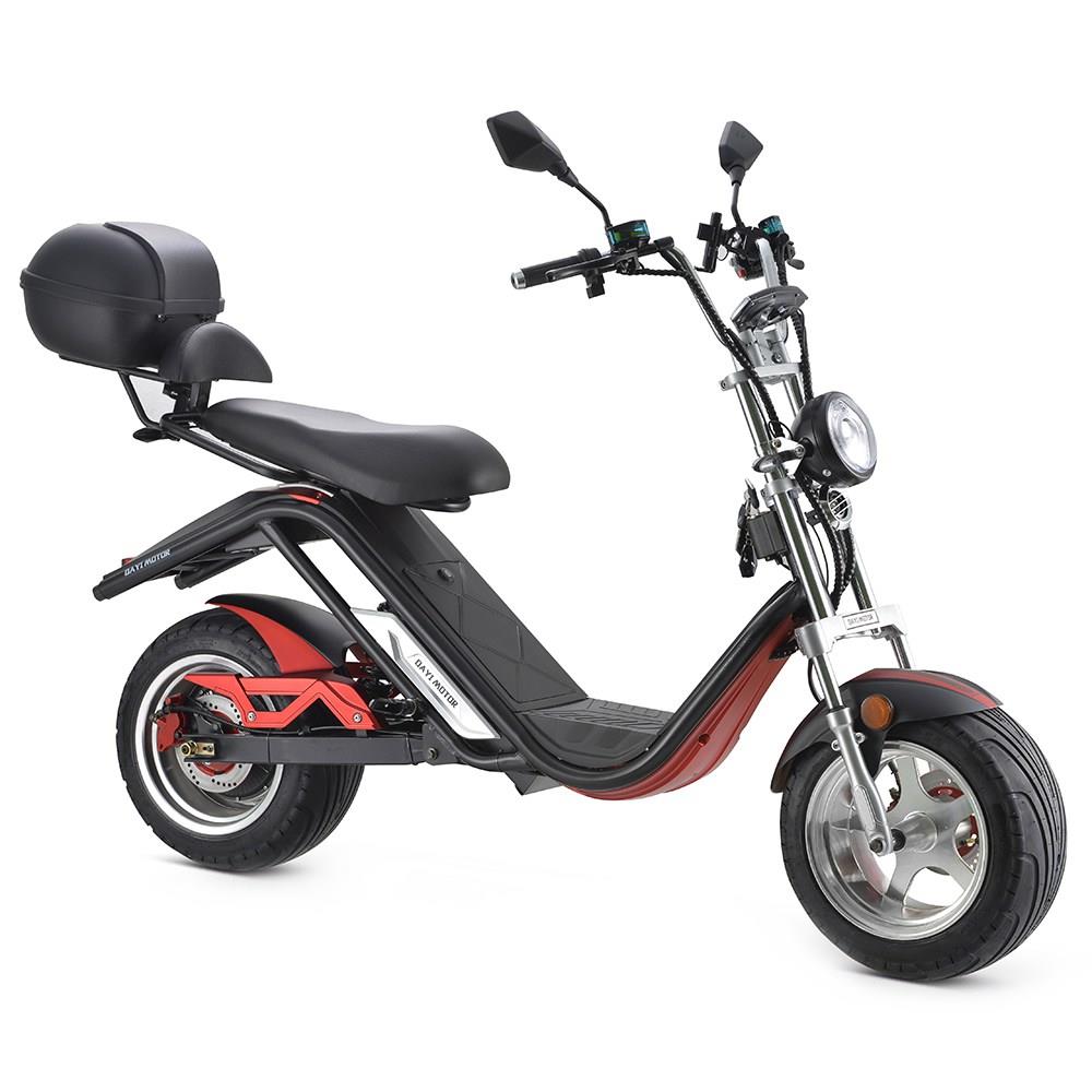 DAYI MOTOR e-Thor 3.0 Electric Motorcycle 3000W Brushless Motor 30AH Battery 12 Inch Scooter - Red