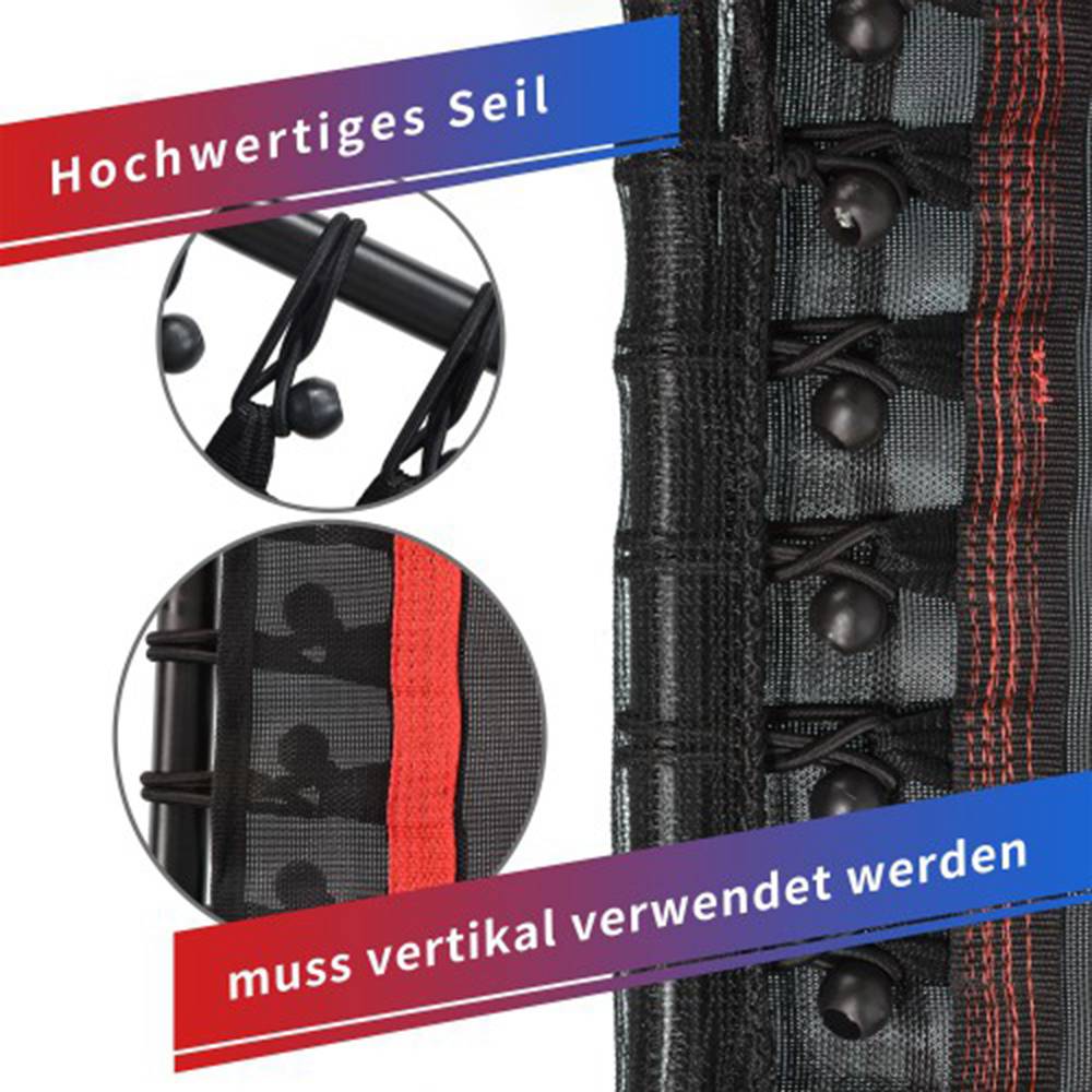 Merax 50 Inch Foldable Home Fitness Trampoline with T-shaped Height-adjustable Bar Max Load 120kg Ø127cm - Red
