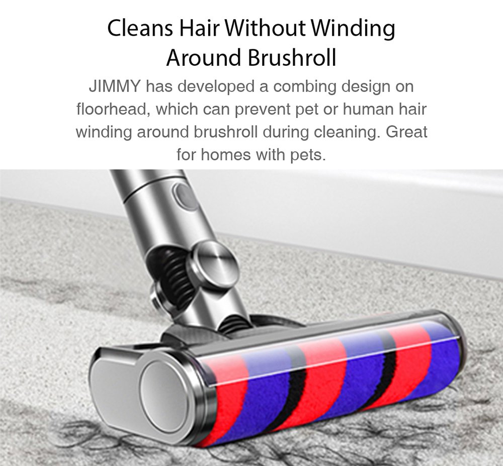 JIMMY JV85 Smart Cordless Handheld Vacuum Cleaner 23000Pa Suction 500W Brushless Motor 60 Minutes Running Time LED Display Global Version - Blue