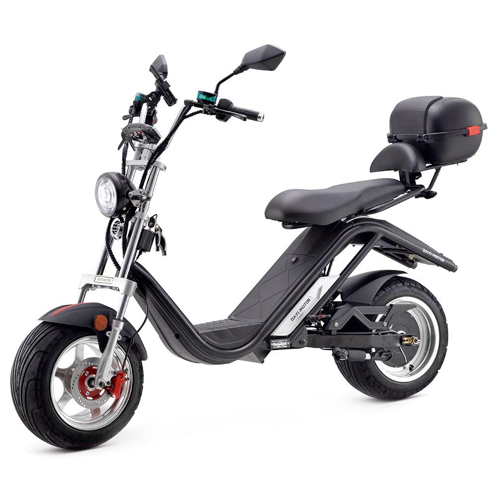 DAYI MOTOR e-Thor 3.0 Electric Motorcycle 3000W Brushless Motor 30AH Battery 12 Inch Scooter - Black