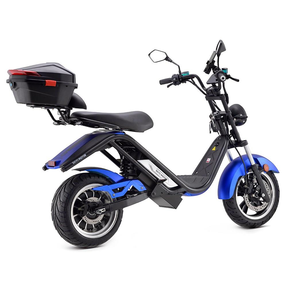 DAYI MOTOR e-Thor 5.0 Electric Motorcycle 4000W Brushless Motor 38AH Battery 13 Inch Scooter - Blue