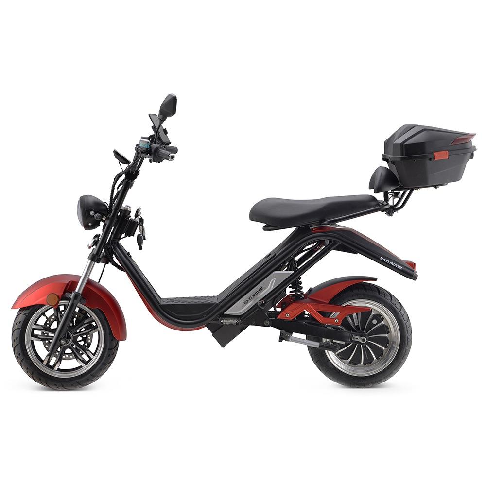 DAYI MOTOR e-Thor 5.0 Electric Motorcycle 4000W Brushless Motor 38AH Battery 13 Inch Scooter - Red