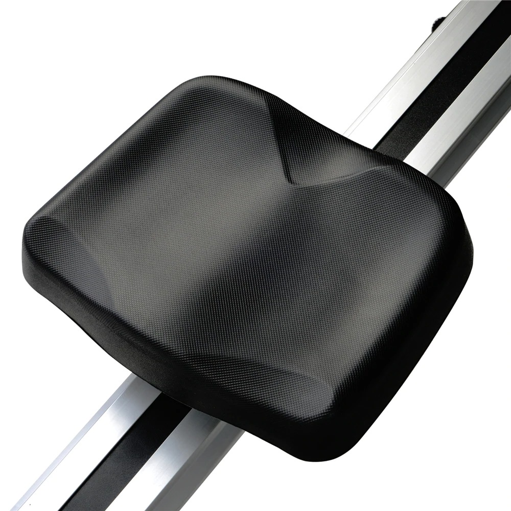 Merax Foldable Rowing Machine With Magnetic Resistance LCD Display Non-Slip Pedals - Gray