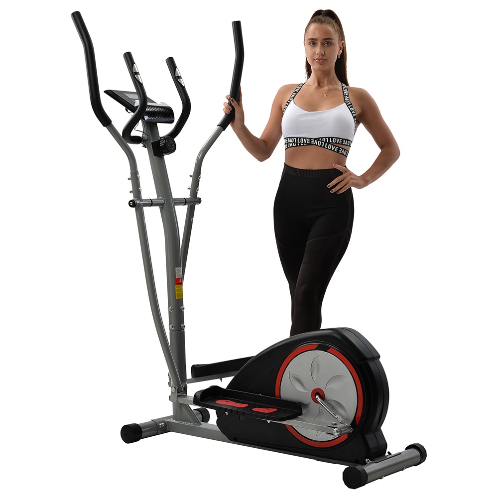 BTM Cross Portable Trainer Elliptical with LCD Display Equipment Stand For Home Exercises with 8 Levels