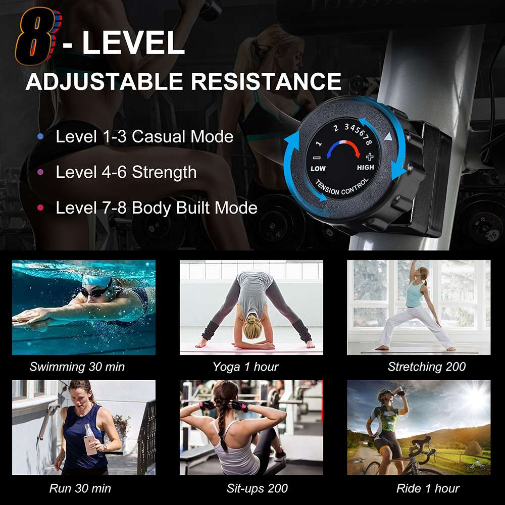 BTM Cross Portable Trainer Elliptical with LCD Display Equipment Stand For Home Exercises with 8 Levels