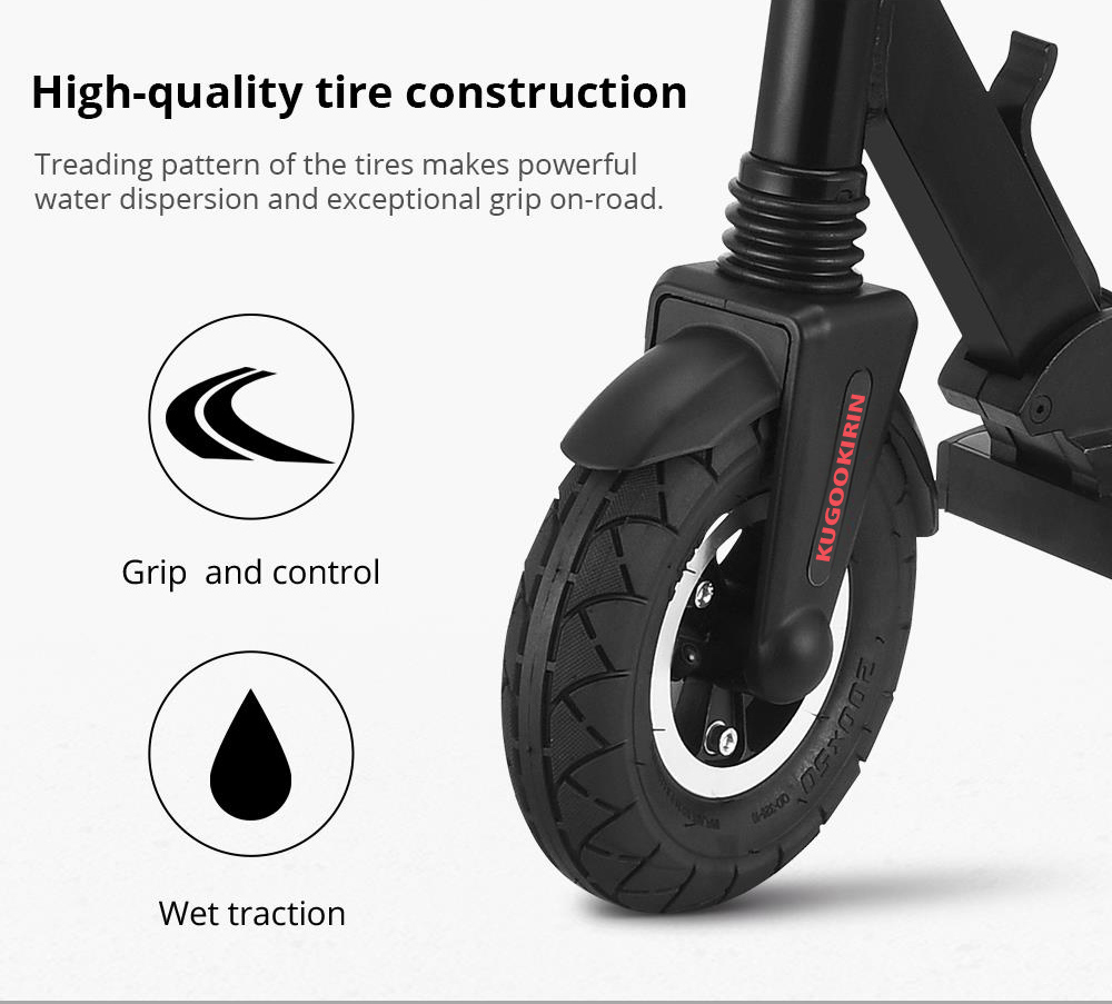 KUGOOKIRIN S2 Folding Electric Scooter 250W Motor LCD Display Screen Max 25KM/H 8 Inch Tire - White