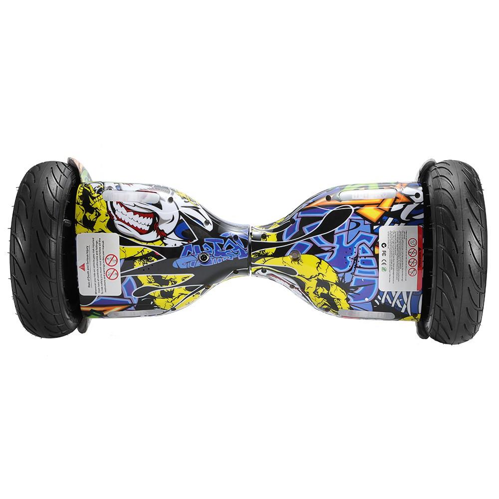 Imina 10 inch Self Balancing Scooter Hoverboard with Bluetooth Speaker and StripLight - Graffiti