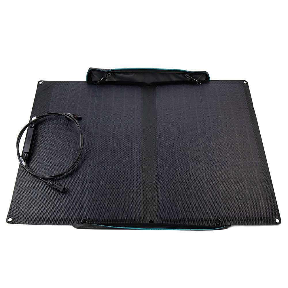 ECOSOLAR 110W Portable Folding Solar Charging Panel Waterproof IP67 For Camping / Climbing / Hiking - Black