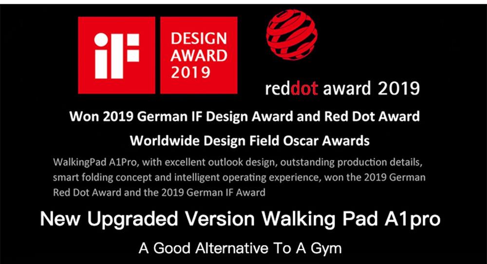 WalkingPad A1 Pro Walking Pad Smart Treadmill for Workout, Fitness Training Gym Equipment, Exercise Indoor & Outdoor with Manual and Automatic Mode, Remote Control, LED Display, Intelligent App Control, 100kg Load Capacity by Xiaomi - EU Version