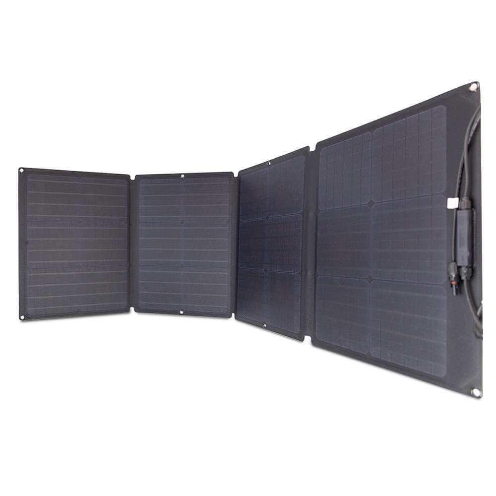 ECOSOLAR 110W Portable Folding Solar Charging Panel Waterproof IP67 For Camping / Climbing / Hiking - Black