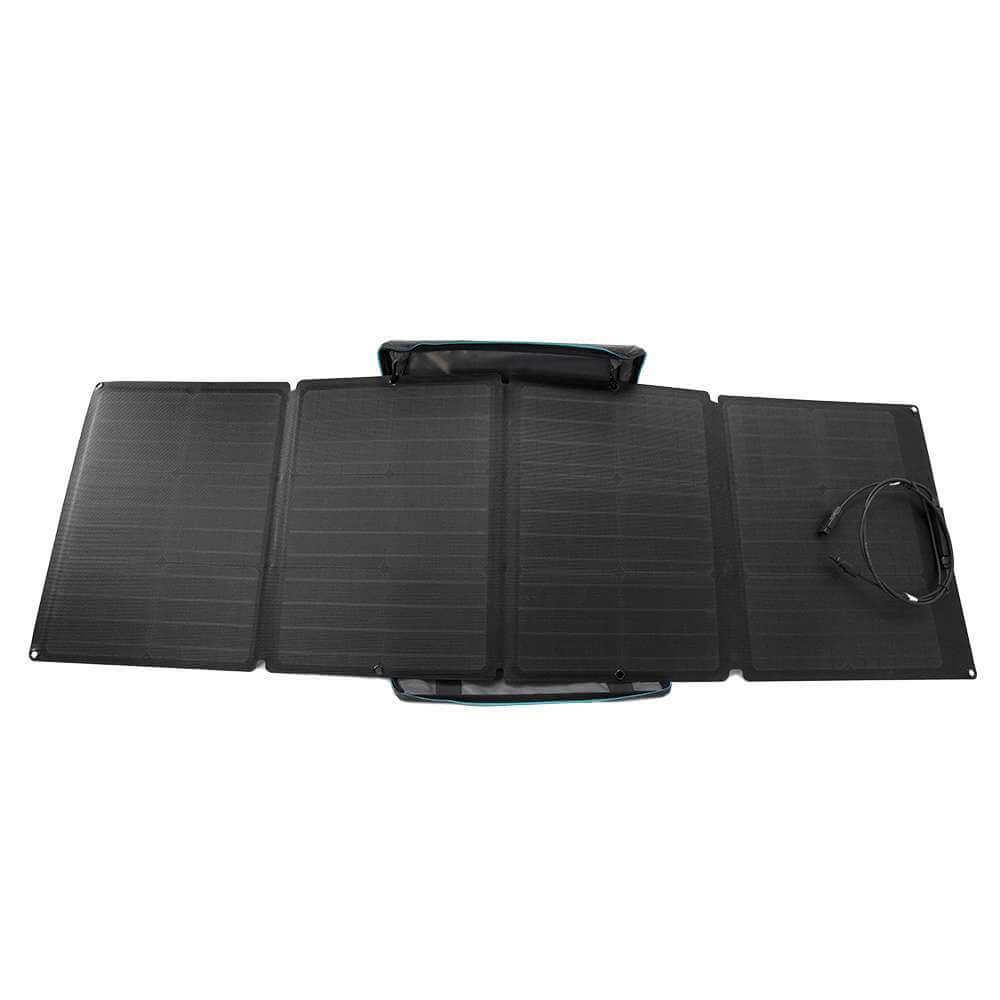 ECOSOLAR 110W Portable Folding Solar Charging Panel Waterproof IP67 For Camping / Climbing / Hiking - Black
