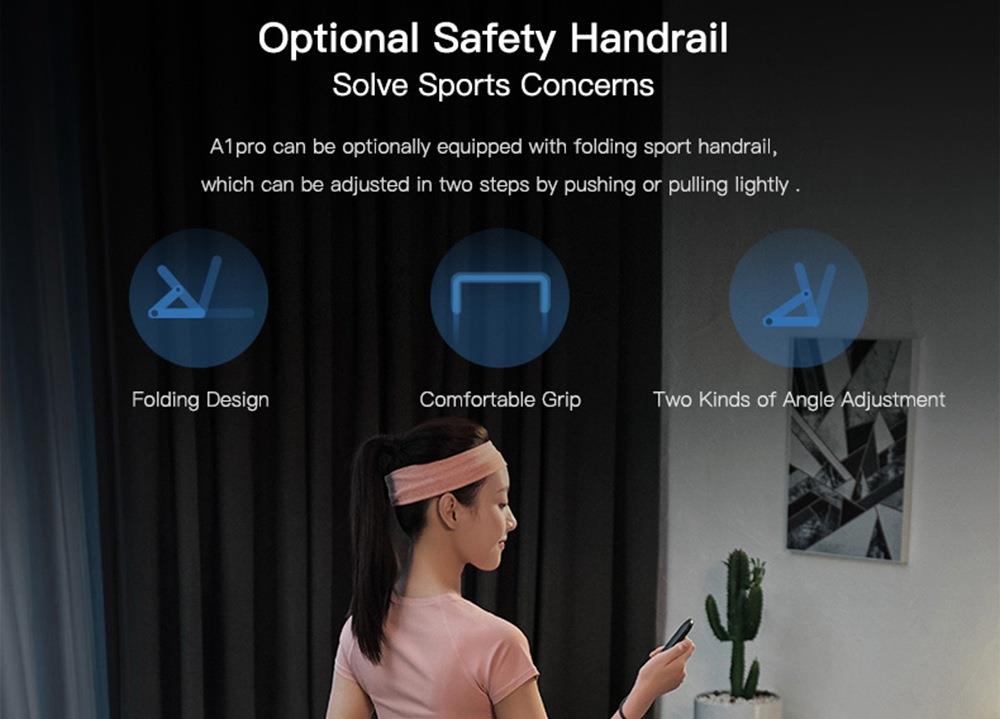 WalkingPad A1 Pro Walking Pad Smart Treadmill for Workout, Fitness Training Gym Equipment, Exercise Indoor & Outdoor with Manual and Automatic Mode, Remote Control, LED Display, Intelligent App Control, 100kg Load Capacity by Xiaomi - EU Version