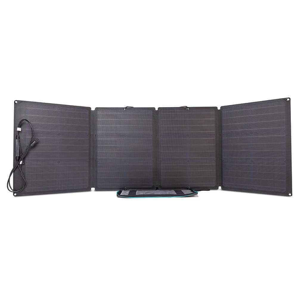 ECOSOLAR 110W Portable Folding Solar Charging Panel Waterproof IP67 For Camping / Climbing / Hiking - Black