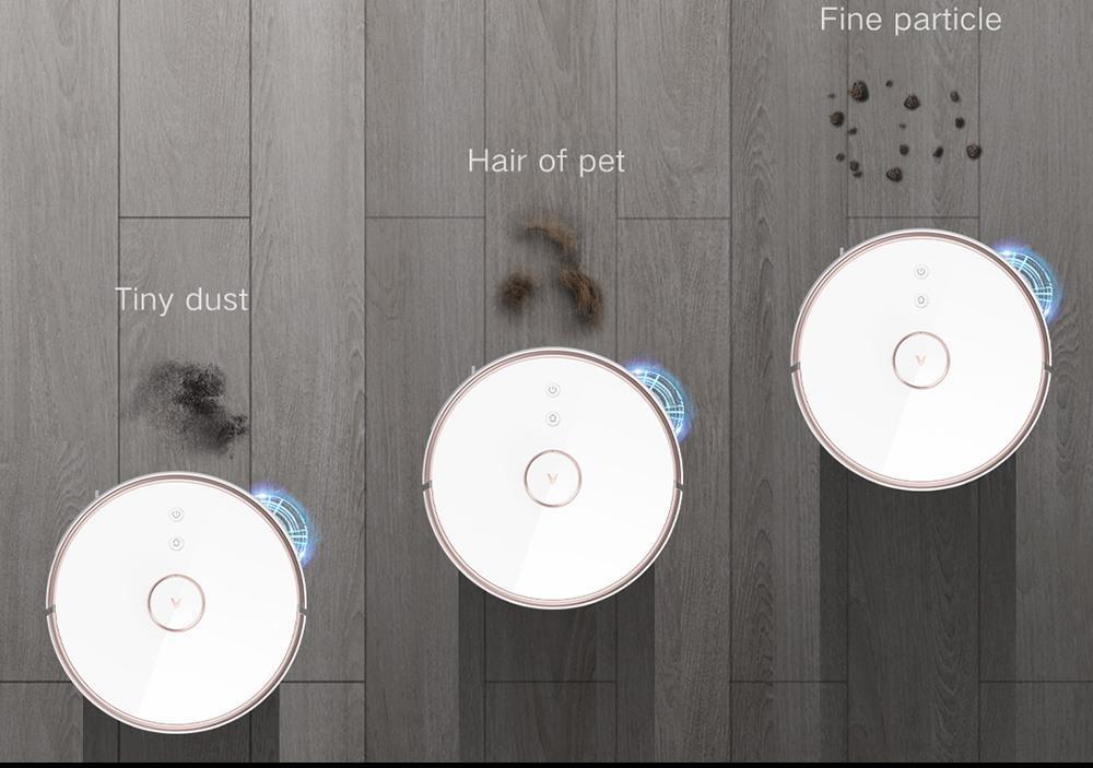 Xiaomi VIOMI S9 Robot Vacuum Cleaner with Intelligent Dust Collector Integrated Sweeping and Mopping 2700Pa Powerful Suction LDS Laser Navigation 220 Mins Running Time 250ml Electric Water Tank Mijia APP Control for Pets Hair, Carpets and Hard Floor