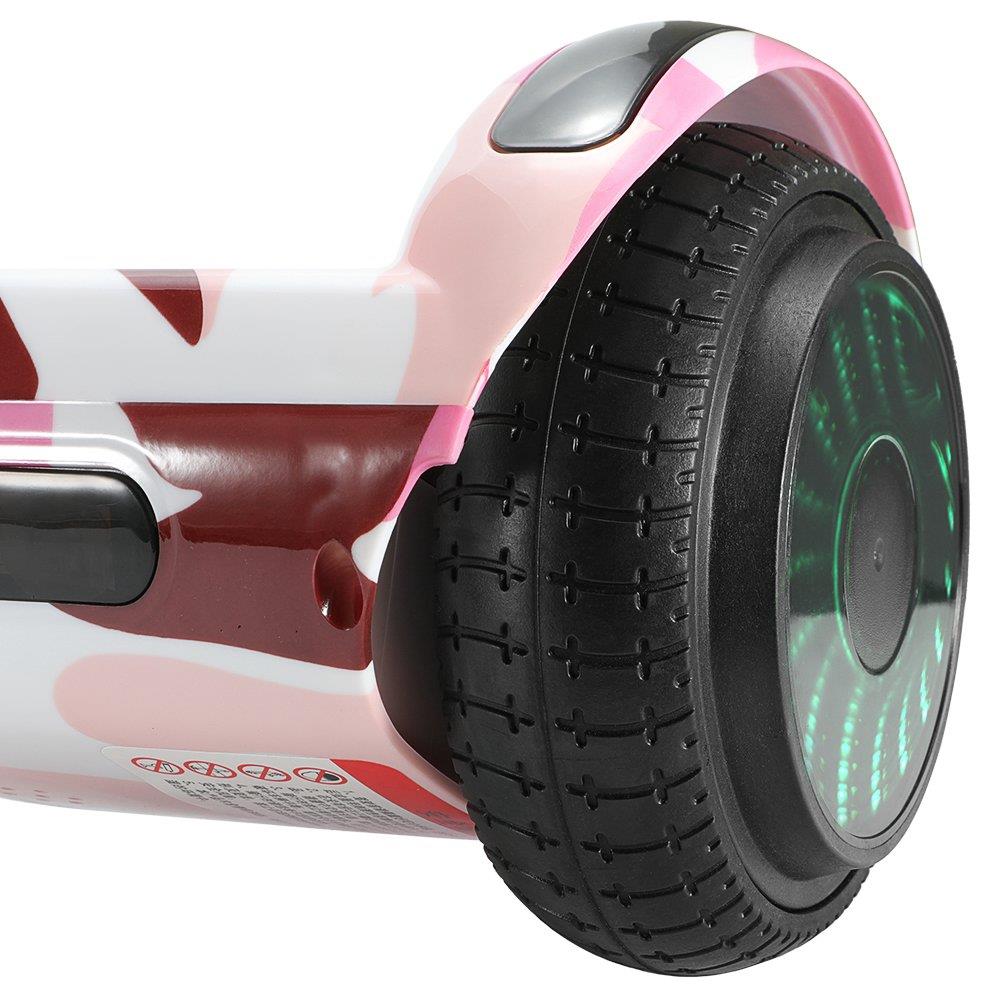 Imina 6.5 inch Self Balancing Scooter Hoverboard 500W with Bluetooth Speaker and StripLight - Pink