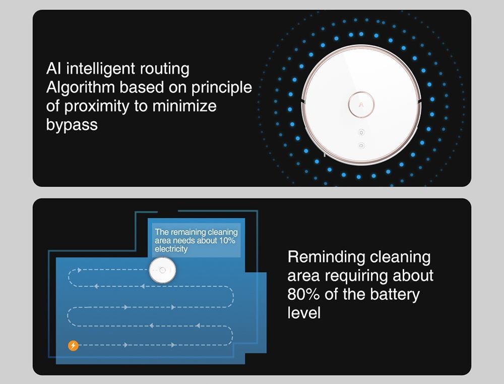 Xiaomi VIOMI S9 Robot Vacuum Cleaner with Intelligent Dust Collector Integrated Sweeping and Mopping 2700Pa Powerful Suction LDS Laser Navigation 220 Mins Running Time 250ml Electric Water Tank Mijia APP Control for Pets Hair, Carpets and Hard Floor