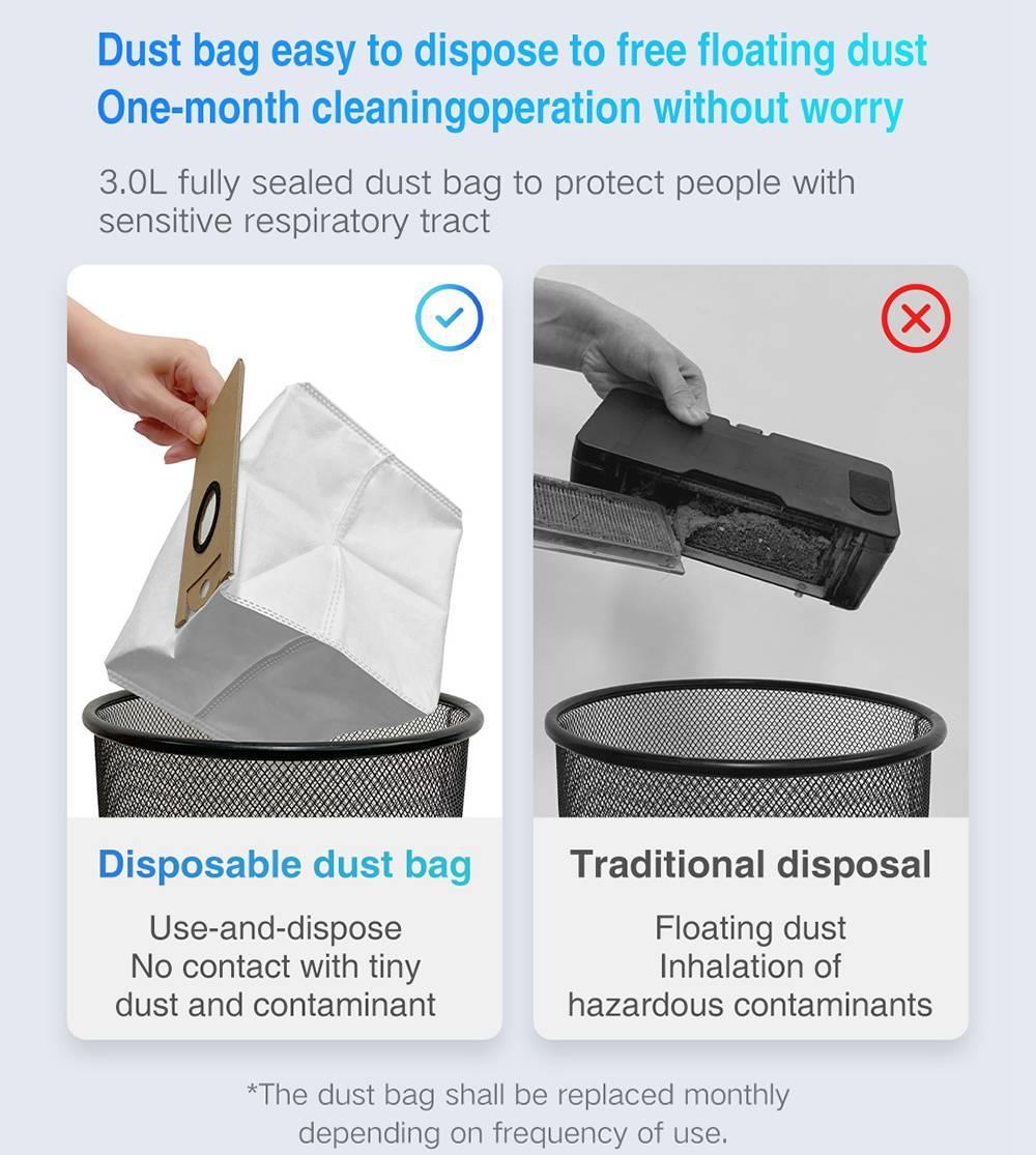 Xiaomi VIOMI S9 Robot Vacuum Cleaner with Intelligent Dust Collector Integrated Sweeping and Mopping 2700Pa Powerful Suction LDS Laser Navigation 220 Mins Running Time 250ml Electric Water Tank Mijia APP Control for Pets Hair, Carpets and Hard Floor