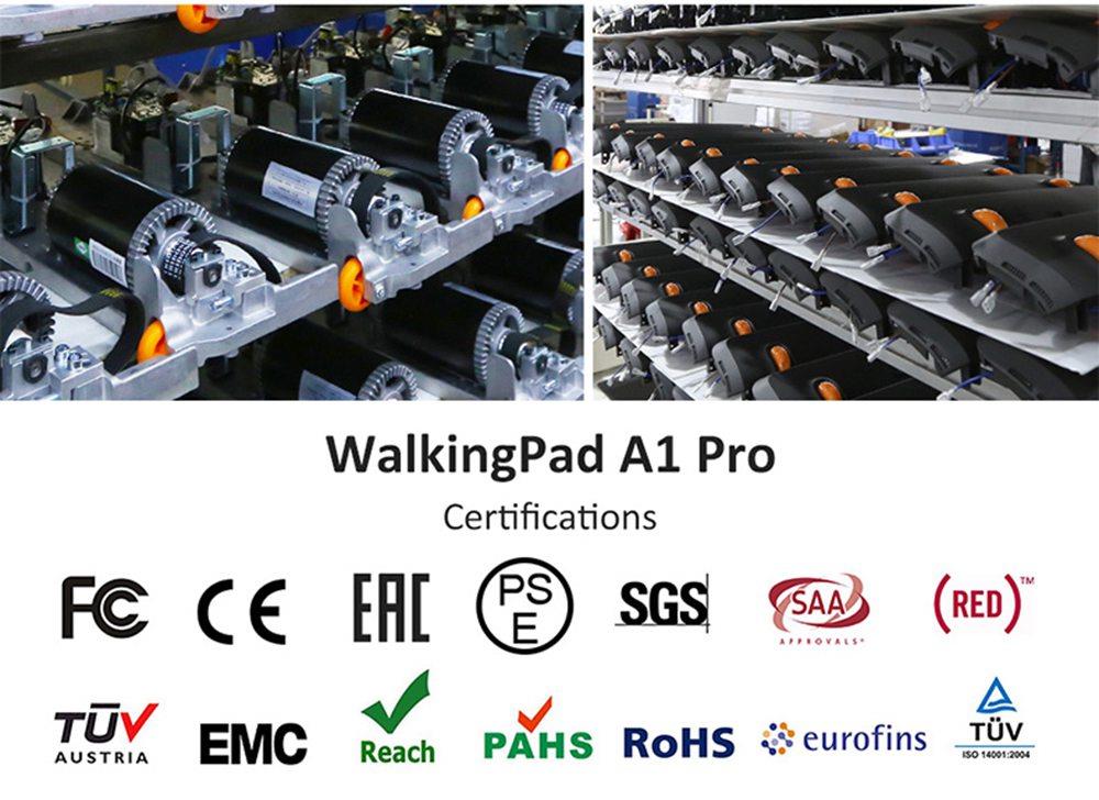 WalkingPad A1 Pro Walking Pad Smart Treadmill for Workout, Fitness Training Gym Equipment, Exercise Indoor & Outdoor with Manual and Automatic Mode, Remote Control, LED Display, Intelligent App Control, 100kg Load Capacity by Xiaomi - EU Version
