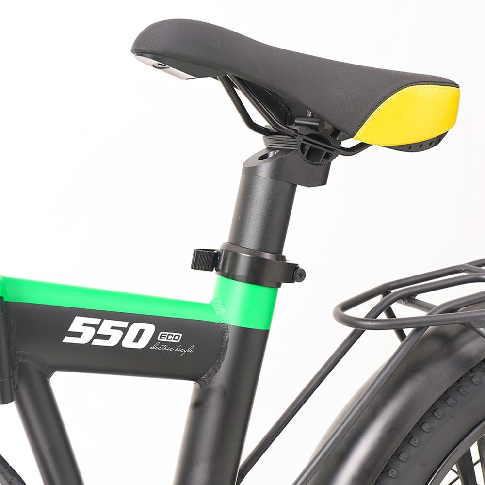BFISPORT BFI-20 Folding Electric Mountain Bike 20 inch 3.0 Fat Tire 250W Motor 6.4Ah LG Battery Display - Black Green