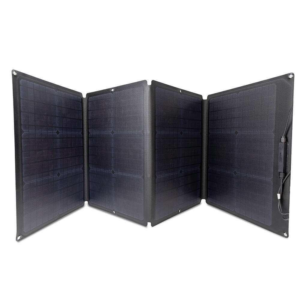 ECOSOLAR 110W Portable Folding Solar Charging Panel Waterproof IP67 For Camping / Climbing / Hiking - Black