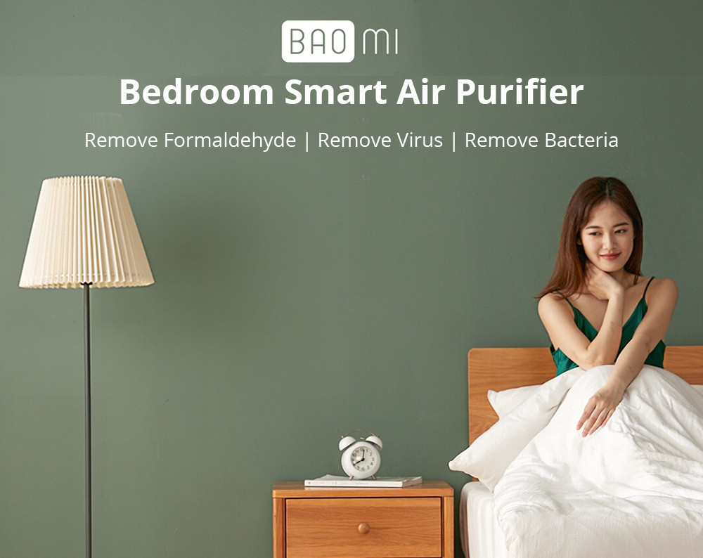 Baomi Air Purifier 2nd Generation Lite Efficient Removal Formaldehyde 99.97% Purification Rate Digital Display AI Voice Intelligent Control From Xiaomi Youpin - White