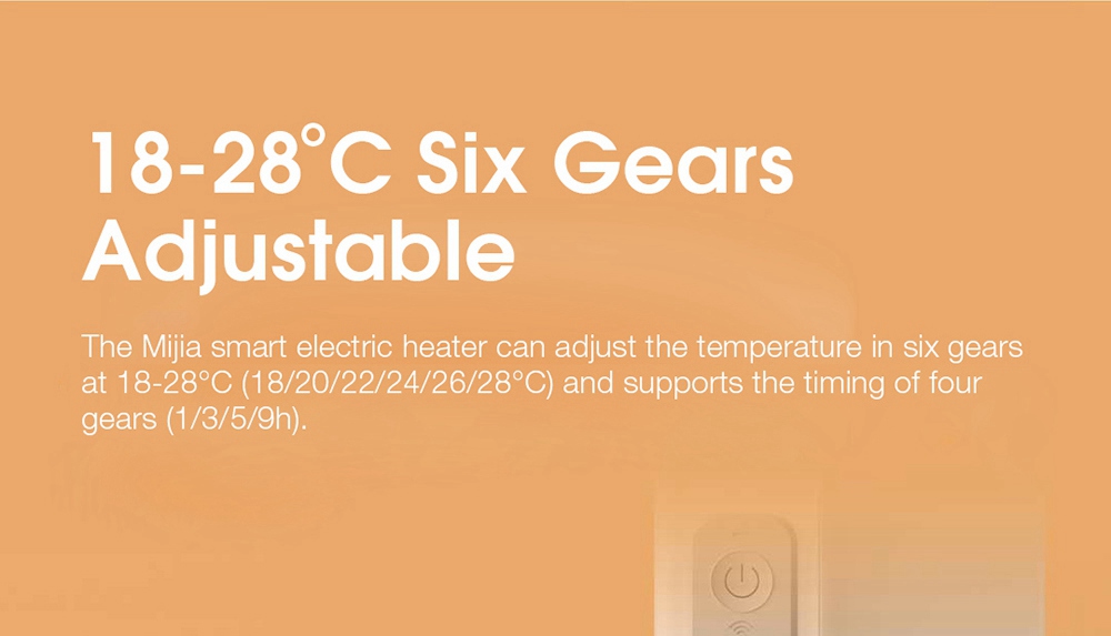 Xiaomi MIJIA Smart Electric Heater Warming Fan Air Conditioner Heating 2200W 3 Gears Temperature Control Plate IPX4 Waterproof Thermostat Version - White
