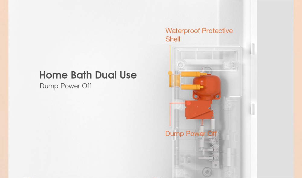 Xiaomi MIJIA Smart Electric Heater Warming Fan Air Conditioner Heating 2200W 3 Gears Temperature Control Plate IPX4 Waterproof Thermostat Version - White
