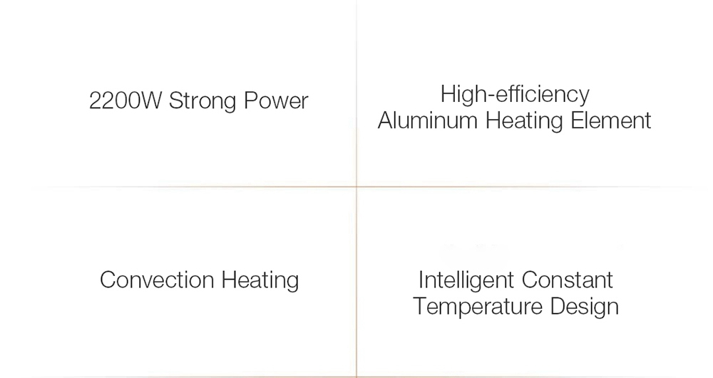 Xiaomi MIJIA Smart Electric Heater Warming Fan Air Conditioner Heating 2200W 3 Gears Temperature Control Plate IPX4 Waterproof Thermostat Version - White