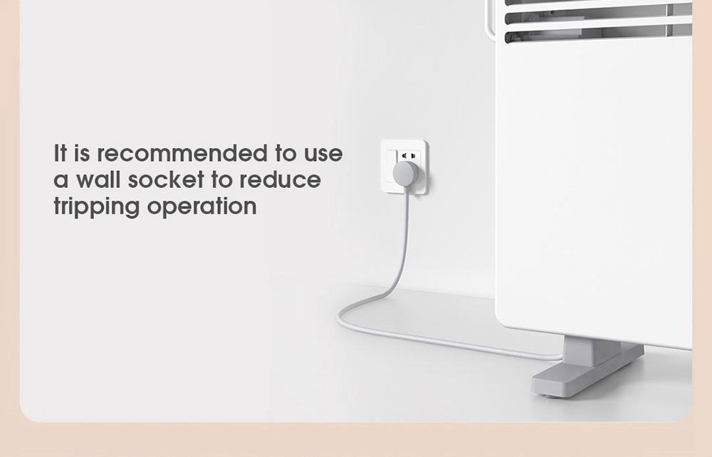 Xiaomi MIJIA Smart Electric Heater Warming Fan Air Conditioner Heating 2200W 3 Gears Temperature Control Plate IPX4 Waterproof Thermostat Version - White