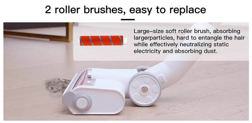 Jashen S16E Handheld Cordless Vacuum Cleaner 350W Brushless DC Motor 22000Pa Strong Suction 2500 mAh Removable Battery 45 Minutes Running Time LCD Display - White