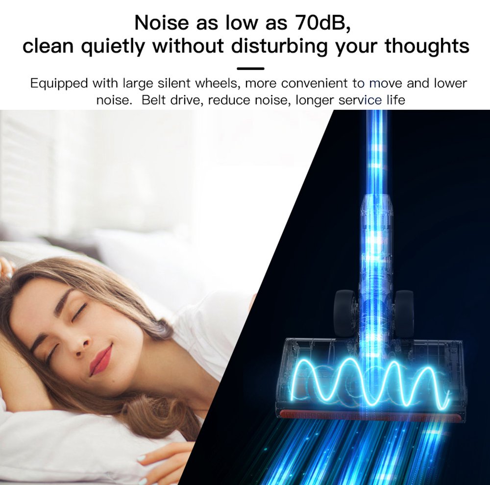 Jashen S18X Handheld Cordless Vacuum Cleaner 350W Brushless DC Motor 22000Pa Strong Suction 2500 mAh Removable Battery 45 Minutes Running Time LCD Display - Blue