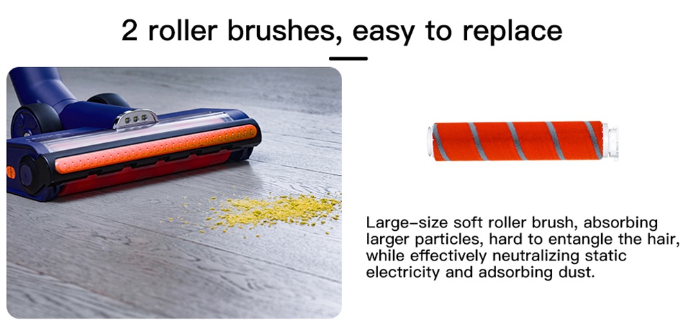 Jashen S18X Handheld Cordless Vacuum Cleaner 350W Brushless DC Motor 22000Pa Strong Suction 2500 mAh Removable Battery 45 Minutes Running Time LCD Display - Blue