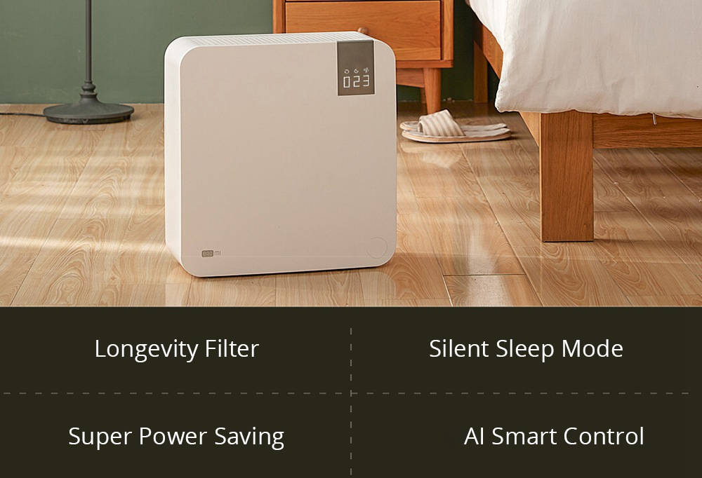Baomi Air Purifier 2nd Generation Lite Efficient Removal Formaldehyde 99.97% Purification Rate Digital Display AI Voice Intelligent Control From Xiaomi Youpin - White