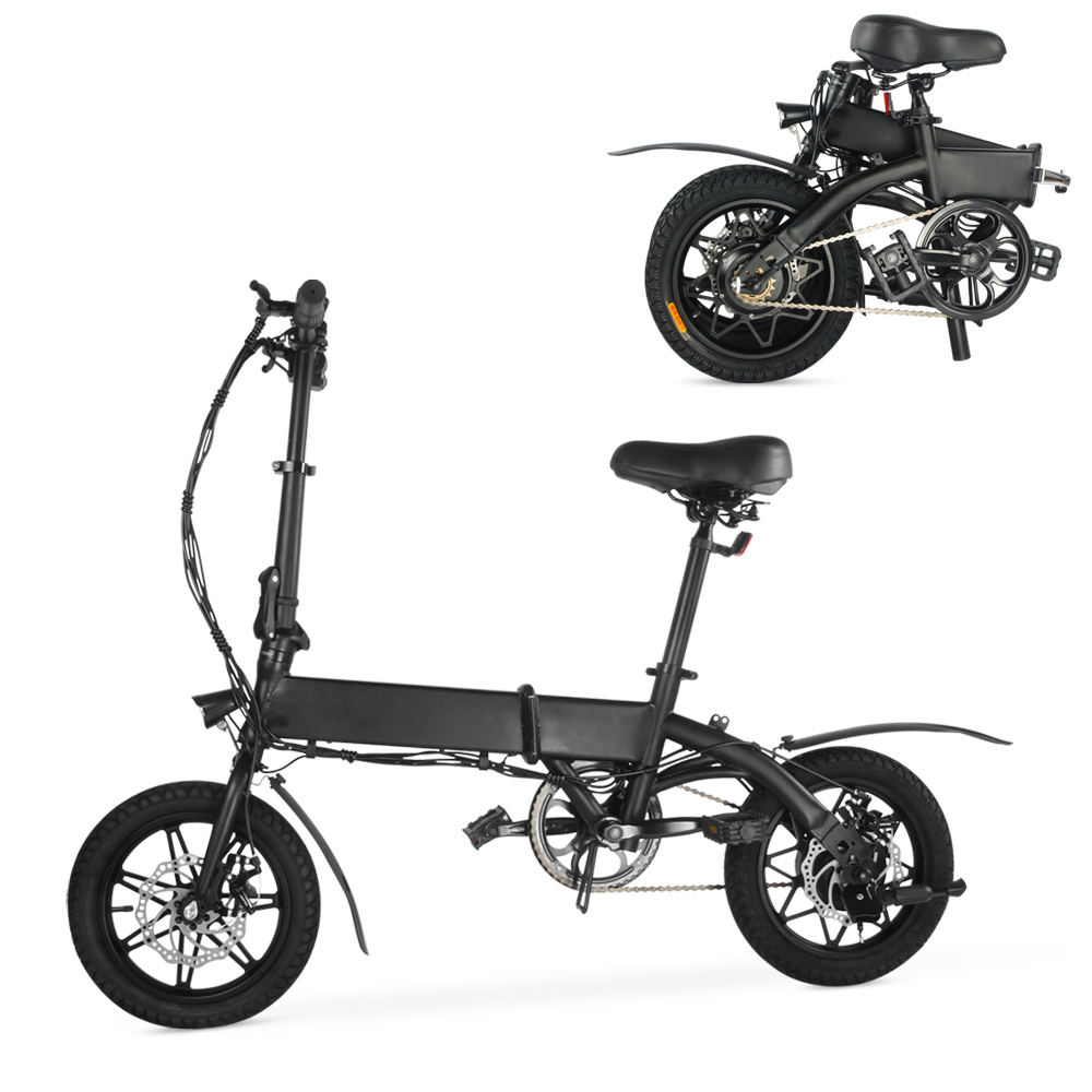 Megawheels EB07 Foldable Electric Bike 14 inch 7.5Ah Battery 250W Motor 3 Speed Modes Up To 20km Range - Black