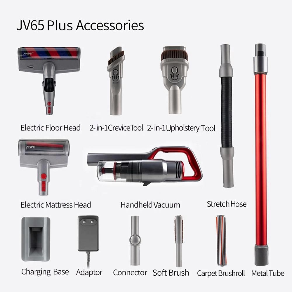 JIMMY JV65 Plus Cordless Handheld Vacuum Cleaner Mopping 2 in 1 Vacuuming Mopping with 145AW Powerful Suction, 500W Digital Brushless Motor, 70 Minutes Run Time, Ultra-low noise for cleaning floors, furniture by Xiaomi
