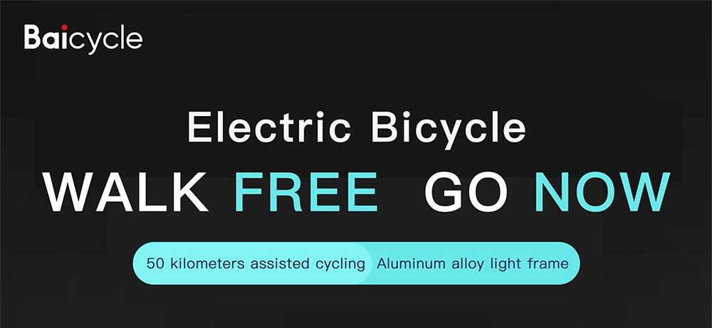Baicycle Mini Electric Folding Bike 12 Inch tire 7.8Ah Battery 250W Motor Max Speed 25km/h Dual Disk brake moped mode max 50km range Aluminum alloy body 3 Riding Modes - Black
