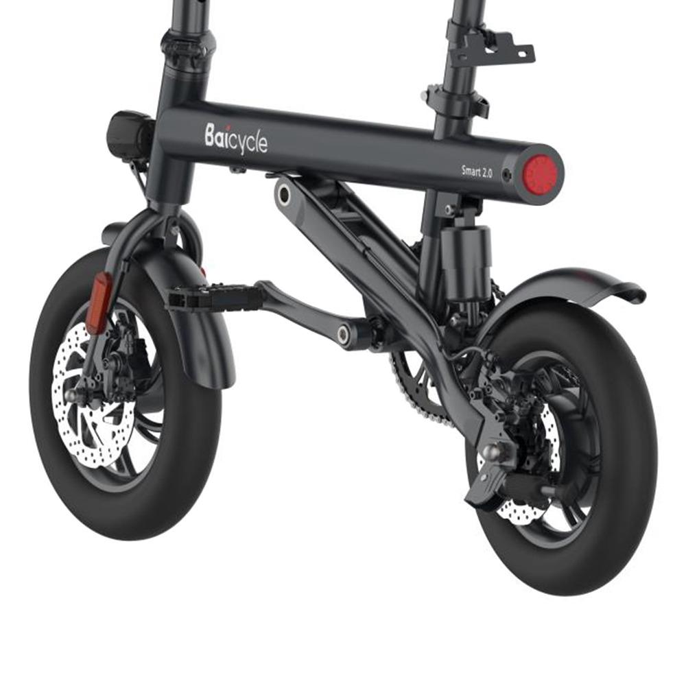 Baicycle Mini Electric Folding Bike 12 Inch tire 7.8Ah Battery 250W Motor Max Speed 25km/h Dual Disk brake moped mode max 50km range Aluminum alloy body 3 Riding Modes - Black