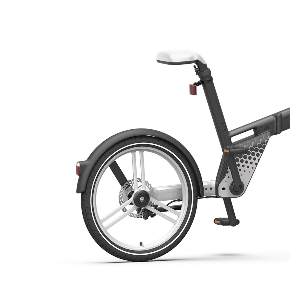 TOGO85 Shaft drive Electric Bike 20 inch Kenda Tire 36V 200W motor 25km/h 6.2Ah Battery up to 35km Range Aluminum Alloy Frame Disk Brake IP65 Black/White